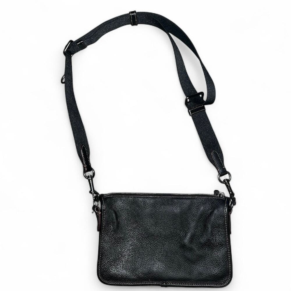 COACH x PEANUTS Black Heritage Convertible Crossbody with Snoopy Motif - Picture 3 of 12